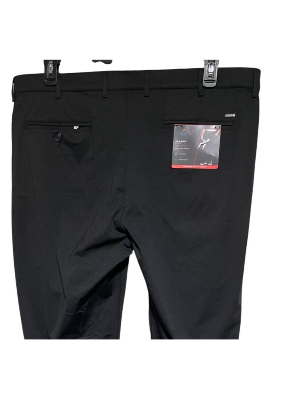 Greg Norman Black Classic Luxe Golf Pants Mens Size 40x32 Stretch Waistband - Picture 8 of 8
